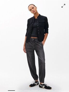 rag & bone Miramar relaxed joggers in faded black, size small